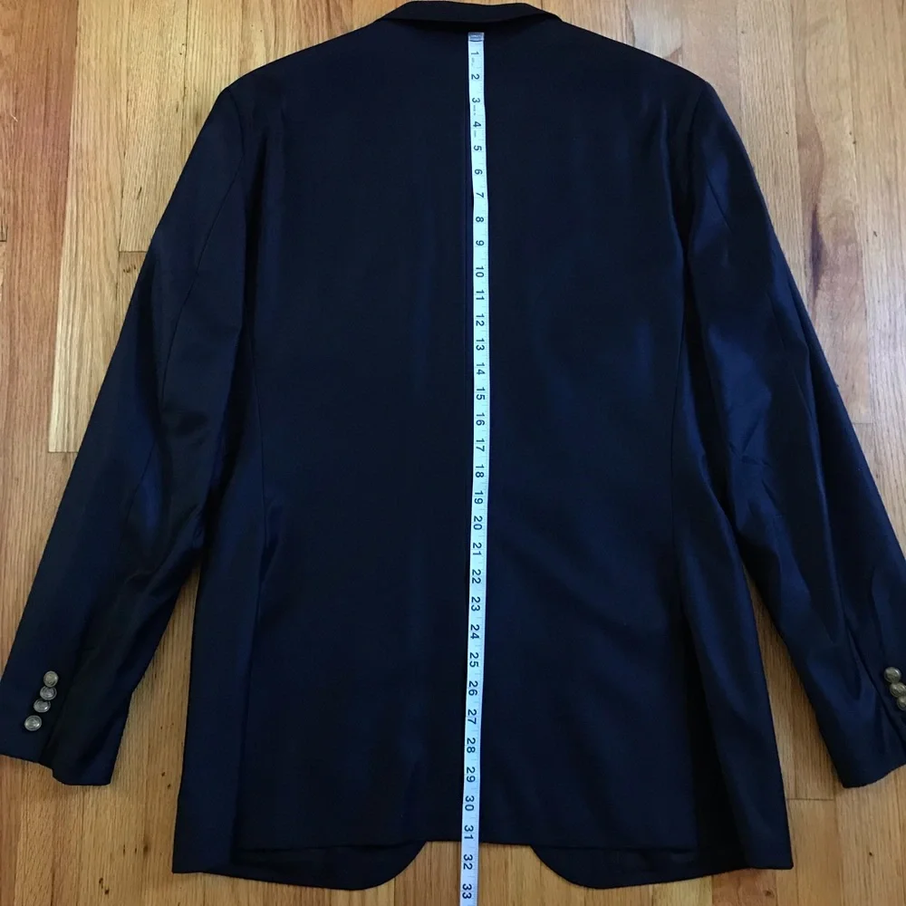 J. Crew Ludlow X Ing Loro Piana Navy Two-Button Sport Coat 42L